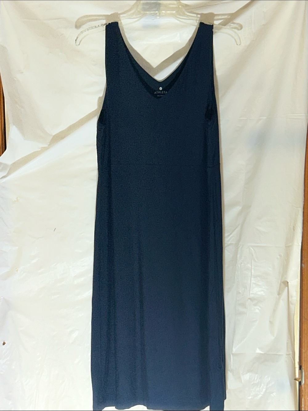 Athleta Navy Blue Sleeveless V-Neck Maxi Dress